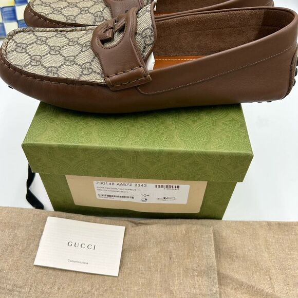 Men's Gucci Ayrton interlocking G loafers size 10.5 made in Italy - Picture 6 of 10